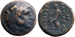 Ancient Coins - Seleukid Kings. Seleukos II Kallinikos AE12 Herakles / Apollo