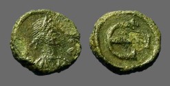 Ancient Coins - Justin I AE pentanummium, E / CON SB#74 