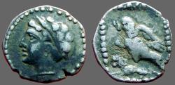 Ancient Coins - Tarsos, Cilicia. AR Silver Obol. Male youth / Eagle on lion