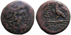 Ancient Coins - Pontos, Amisos AE19 Zeus / Eagle on thunderbolt