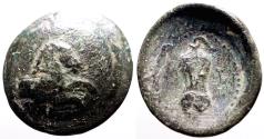 Ancient Coins - Pamphylia, Aspendos AE21 forepart Horse / Sling