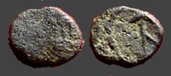 Ancient Coins - Anastasius I AE7 Nummus.  Bust rt / Monogram of Anastasius