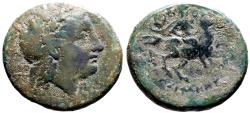Ancient Coins - Ionia, Kolophon AE19 Apollo / Horseman w. Lance