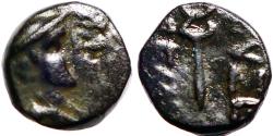 Ancient Coins - Cappadocia, Eusebeia-Caesarea. AE9  Hermes w. petasos / Kerykeion