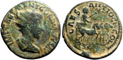 Ancient Coins - Gordian III AE28 Pisidia, Antioch. Gordian in triumphal quadriga.