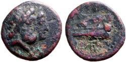 Ancient Coins - Phoenicia, Arados AE16 Zeus & Hera / Galley prow