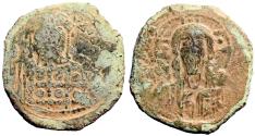Ancient Coins - Constantine X AE26 Follis. Christ. Constantinople