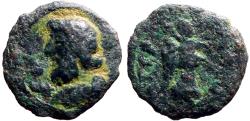 Ancient Coins - Pamphylia, Attalea. Psuedo-autonomous AE15 Poseidon / Nike