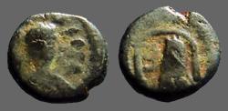 Ancient Coins - Justin I AE Pentanummium, Tyche of Antioch in shrine, Antioch. SB#111. 