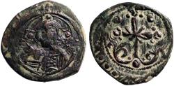 Ancient Coins - Nicephorus III AE27 follis Bust of Christ facing / Latin Cross, ornamented.