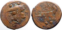Ancient Coins - Roman Republic AE25 Anonymous Sextans. Rome.