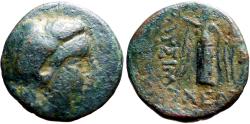 Ancient Coins - Lysimachia, Thrace AE17 Herakles in lion scalp / Nike