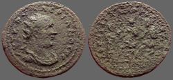 Ancient Coins - Valerian AE31 Mopsus, Cilicia. Tyche facing Valerian & Gallienus