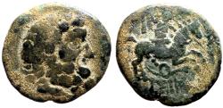 Ancient Coins - Pisidia, Isinda AE19 Zeus / Warrior on horseback