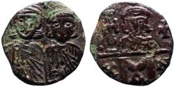 Ancient Coins - Constantine V Copronymus, Leo IV and Leo III AE18 follis