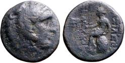Ancient Coins - Seleukos II Kallinikos AE16 Herakles / Apollo Delphios