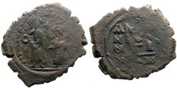 Ancient Coins - Heraclius & Heraclius Constantine AE32 Follis  Constantinople.
