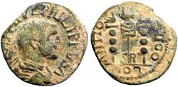 Ancient Coins - Philip I AE23 Pisidia, Antioch. Vexxillum & standards