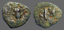 Ancient Coins - Constans II AE follis, restruck on earlier flan, SB#1004 