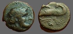 Ancient Coins - Klazomenai,  Ionia AE10 Apollo / Swan