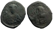 Ancient Coins - Constantine X AE28 Follis. Christ. Constantinople