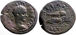 Ancient Coins - Philip II AE21.5 Epiphanea, Cilicia. Fish swimming