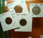 World Coins - 4 coins of Cyprus