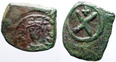 Ancient Coins - Phocas AE18 Decanummium. Constantinople