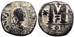 Ancient Coins - Justin I AE28 Follis.  Constantinople.