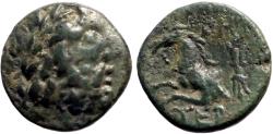 Ancient Coins - Pisidia, Termessos AE18 Zeus / forepart Horse, thunderbolt