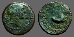 Ancient Coins - Cilicia, Seleukeia ad Calycadnum. AE19 Apollo / forepart of Horse 