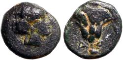 Ancient Coins - Islands off Caria, Rhodes AE11 Nymph Rhodos / Rose
