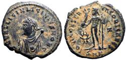 Ancient Coins - Licinius II Caesar AE19 follis. Jupiter w. Victory. Cyzicus