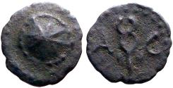 Ancient Coins - Pamphylia, Aspendos AE12 Shield / winged Kerykeion