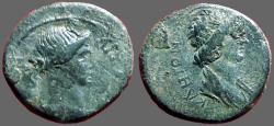 Ancient Coins - Mysia, Pergamon AE17 Tyche / Roma