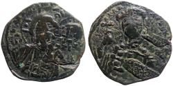 Ancient Coins - Constantine X AE26 Follis. Christ. Constantinople