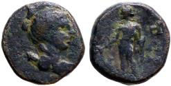 Ancient Coins - Pisidia, Termessos Major AE13 Artemis / Dionysos w. narthex stalks & grapes