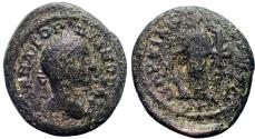 Ancient Coins - Gordian III AE17 Marcianopolis, M.I.  Tyche w. rudder & cornucopia