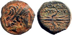 Ancient Coins - Seleukid. Antiochos IX AE17 Winged Thunderbolt