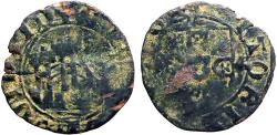 World Coins - Portugal, Afonso V AE19 Ceitil. Castle / Shield