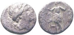 Ancient Coins - Perga, Pamphylia AR13 hemidrachm. Artemis / Artemis w. stag