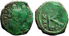 Ancient Coins - Justin & Sophia AE20 1/2 Follis.  Thessalonica