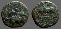 Ancient Coins - Ionia, Magnesia Ad Maeandrum AE16 Horseman w. spear / Bull butting left