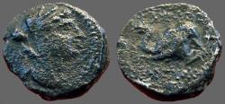 Ancient Coins - Seleukid Kingdom. Antiochos IV AE16 Elephant