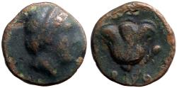Ancient Coins - Islands off Caria, Rhodes AE11 Nymph Rhodos / Rose