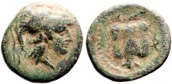 Ancient Coins - Pamphylia, Side AE17 Athena / Pomegranate