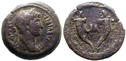 Ancient Coins - Hadrian AE18 Obol Two cornucopia.  Alexandria, Egypt