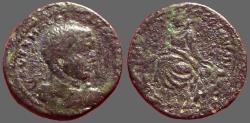 Ancient Coins - Severus Alexander AE23 Tyche on rocks.  Mesopotamia, Edessa