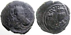 Ancient Coins - Constantine X AE28 Follis. Christ. Constantinople