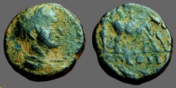 Ancient Coins - Elagabalus AE19 Decapolis, Petra. Founder plowing w. oxen